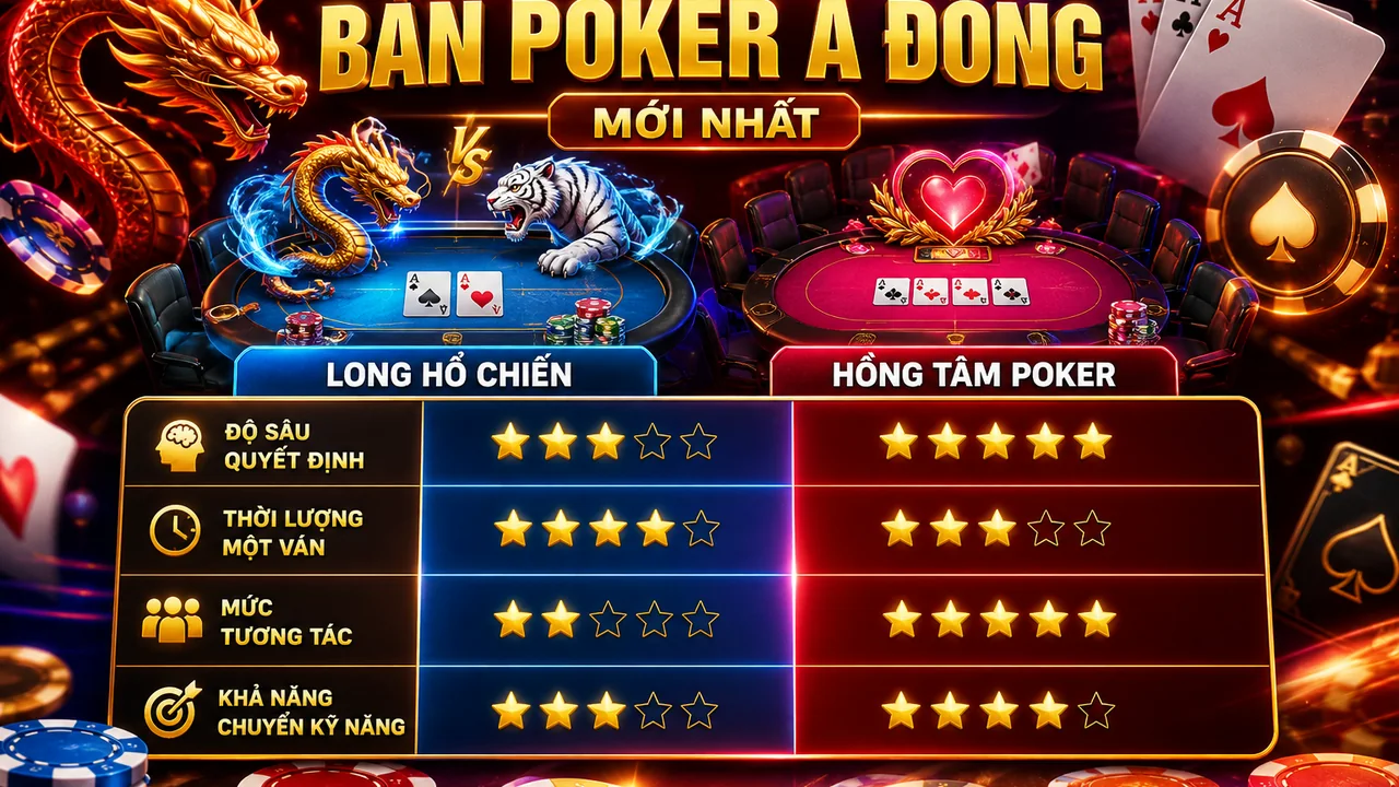 Bốn tiêu chí chọn bàn mới: cách chọn bàn Poker Á Đông cho người chơi có kinh nghiệm tại OKVIP